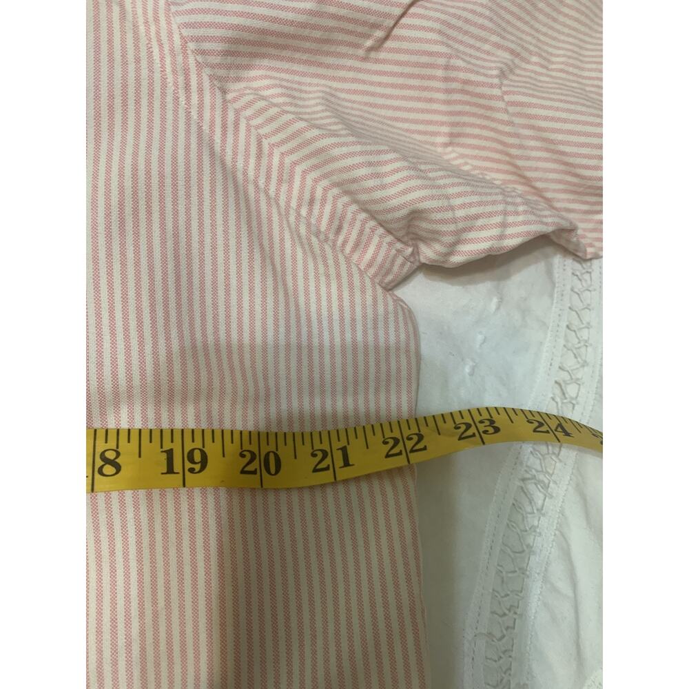 Vtg 90’s Polo Ralph Lauren Striped Button Up 15 1/2-33 Pink Preppy Flesh Pony - Picture 6 of 8